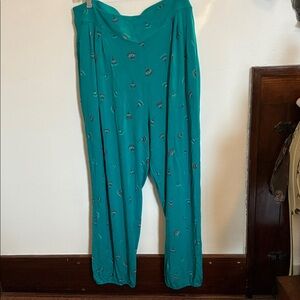 Gudrun Sjoden Teal Pants with Pattern